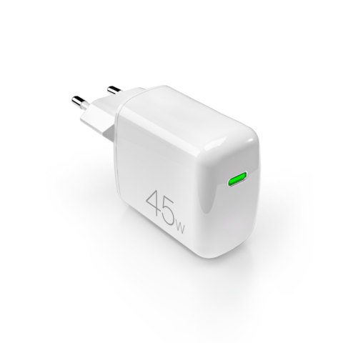 Ładowarka sieciowa USB-C PD GaN 45W - biała Ładowarka sieciowa USB-C PD GaN 45W - biała