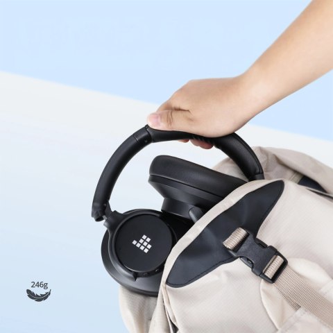 Słuchawki bezprzewodowe z aktywną redukcją hałasu Hybrid ANC SOUNFII Q20S - czarne Słuchawki bezprzewodowe z aktywną redukcją hałasu Hybrid ANC SOUNFII Q20S - czarne