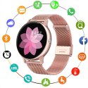 Smartwatch zegarek damski wodoodporny krokomierz pomiar tętna IPS 1.28''