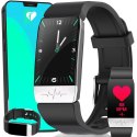Smartwatch zegarek sportowy z monitorem zdrowia snu wodoodporny BT + paski