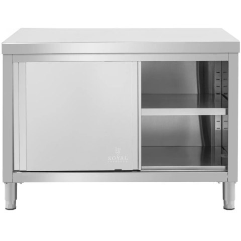 Stół blat roboczy centralny z szafką drzwi suwane ECO STAL 120 x 80 cm