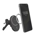 Uchwyt samochodowy do telefonu z ładowarką Qi2 MagSafe 15W - czarny Uchwyt samochodowy do telefonu z ładowarką Qi2 MagSafe 15W - czarny