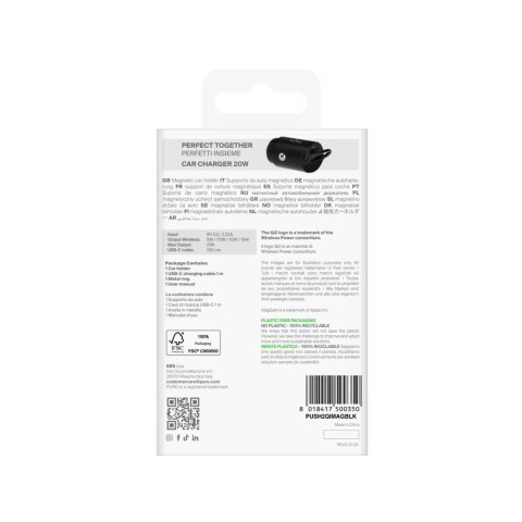 Uchwyt samochodowy do telefonu z ładowarką Qi2 MagSafe 15W - czarny Uchwyt samochodowy do telefonu z ładowarką Qi2 MagSafe 15W - czarny
