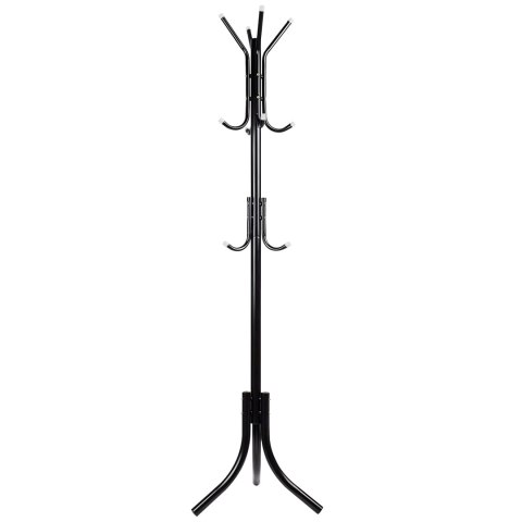Wieszak podłogowy stojący na ubrania loft 3 poziomy 175 cm - czarny Wieszak podłogowy stojący na ubrania loft 3 poziomy 175 cm - czarny