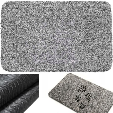 Wycieraczka do butów mata pod drzwi antypoślizgowa 70 x 46 cm - szara Wycieraczka do butów mata pod drzwi antypoślizgowa 70 x 46 cm - szara