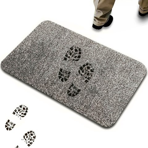 Wycieraczka do butów mata pod drzwi antypoślizgowa 70 x 46 cm - szara Wycieraczka do butów mata pod drzwi antypoślizgowa 70 x 46 cm - szara