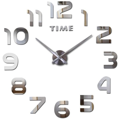 Zegar ścienny naklejany lustrzany nowoczesny cichy śr. 60 cm Zegar ścienny naklejany lustrzany nowoczesny cichy śr. 60 cm