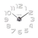 Zegar ścienny naklejany lustrzany nowoczesny cichy śr. 60 cm Zegar ścienny naklejany lustrzany nowoczesny cichy śr. 60 cm