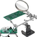 Zestaw do lutowania trzecia ręka z lupą 2.5x regulowanymi uchwytami Zestaw do lutowania trzecia ręka z lupą 2.5x regulowanymi uchwytami
