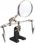 Zestaw do lutowania trzecia ręka z lupą 2.5x regulowanymi uchwytami Zestaw do lutowania trzecia ręka z lupą 2.5x regulowanymi uchwytami