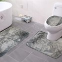 Zestaw dywaników łazienkowych antypoślizgowych szary - 3 szt. Zestaw dywaników łazienkowych antypoślizgowych szary - 3 szt.