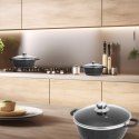 Zestaw garnków patelnia z powłoką ceramiczną pokrywkami - 12 el. Zestaw garnków patelnia z powłoką ceramiczną pokrywkami - 12 el.