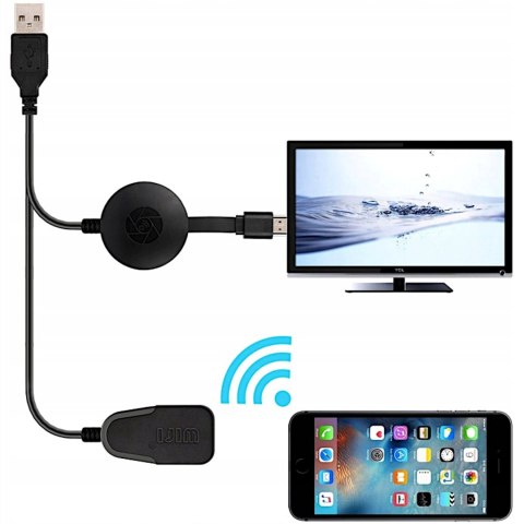 Adapter bezprzewodowy do przesyłania obrazu HDMI- Wi-Fi 2.4 GHz 10 m Adapter bezprzewodowy do przesyłania obrazu HDMI- Wi-Fi 2.4 GHz 10 m