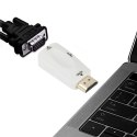 Adapter konwerter HDMI - VGA DSUB - biały