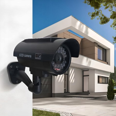 Atrapa kamery do monitoringu z migającą diodą solarna LED Atrapa kamery do monitoringu z migającą diodą solarna LED