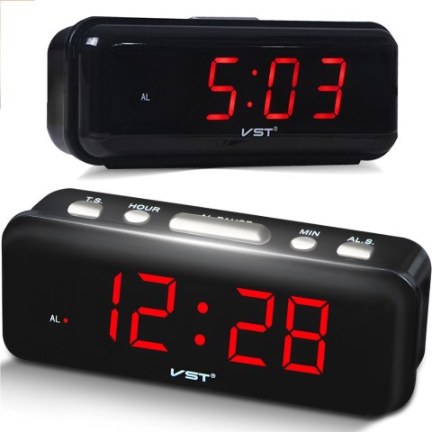 Budzik zegar elektroniczny z alarmem LED Budzik zegar elektroniczny z alarmem LED