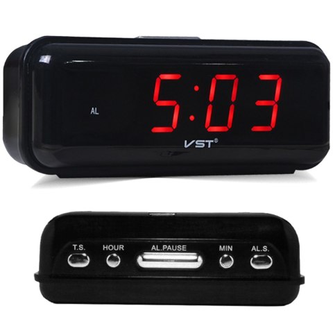 Budzik zegar elektroniczny z alarmem LED Budzik zegar elektroniczny z alarmem LED