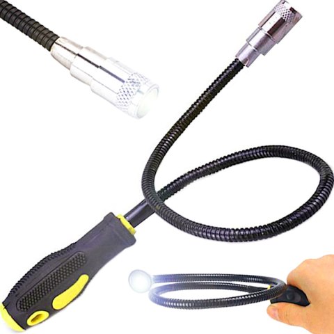 Chwytak magnetyczny warsztatowy z latarką LED 57 cm Chwytak magnetyczny warsztatowy z latarką LED 57 cm
