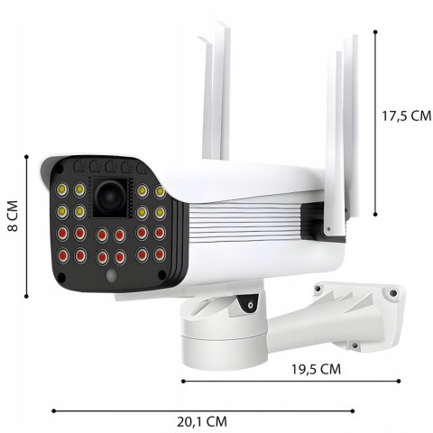 Kamera bezprzewodowa zewnętrzna z detekcją ruchu Wi-Fi IP Full HD 20 LED