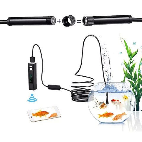 Kamera endoskopowa do telefonu 8 LED 4 końcówki Full HD Wi-Fi Android iOS