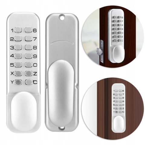 Klamka do drzwi na kod z zamkiem szyfrowym mechanicznym