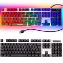 Klawiatura przewodowa multimedialna podświetlana dla gracza kolorowa USB