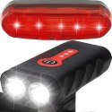 Lampka rowerowa akumulatorowa przód tył 4 tryby 4400 mAh - 2 szt.