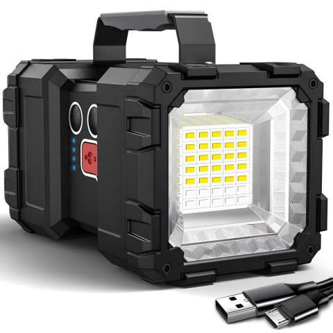 Latarka szperacz akumulatorowy taktyczny 46 LED 1000 lm