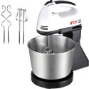 Mikser robot kuchenny ręczny z misą 7 prędkości 4 końcówki 450 W