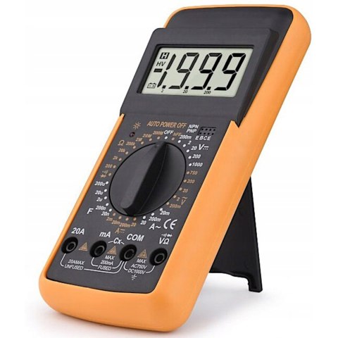 Multimetr miernik cyfrowy prądu napięcia rezystancji LCD