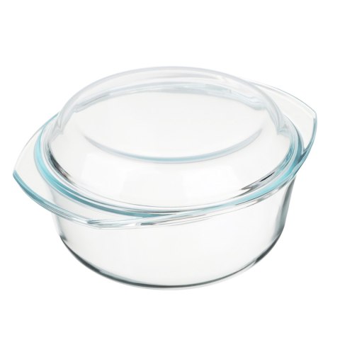 Naczynie żaroodporne do zapiekania okrągłe z pokrywą SZKŁO 1,5 l