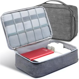 Organizer podróżny etui na kable ładowarki sprzęt elektroniczny
