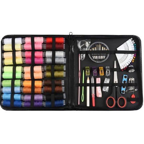 Przybornik krawiecki ogranizer na nici akcesoria w etui - 122 el.