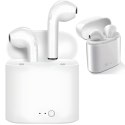 Słuchawki bezprzewodowe z funkcją powerbanku BT i7s - białe