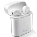 Słuchawki bezprzewodowe z funkcją powerbanku BT i7s - białe