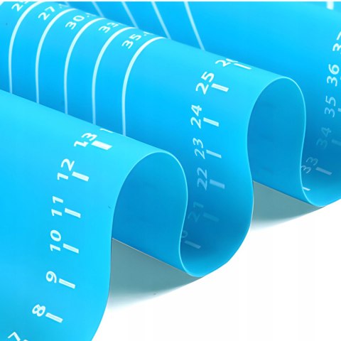 Stolnica mata silikonowa do ciasta z miarką 65 x 45 cm