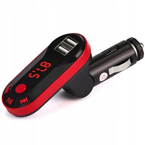 Transmiter FM samochodowy z ładowarką MP3 Bluetooth USB SD LCD Transmiter FM samochodowy z ładowarką MP3 Bluetooth USB SD LCD