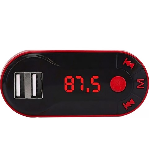 Transmiter FM samochodowy z ładowarką MP3 Bluetooth USB SD LCD Transmiter FM samochodowy z ładowarką MP3 Bluetooth USB SD LCD