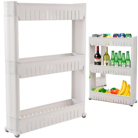 Wózek regał łazienkowy kuchenny szafka mobilna 3 półki 54 x 71 x 12 cm