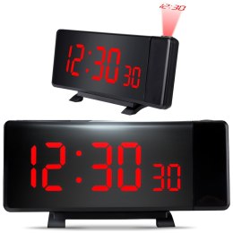 Zegar budzik z projektorem 10 stopni głośności ekran 8''