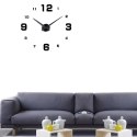 Zegar ścienny 3D nowoczesny przyklejany XXL śr. 70-130 cm - czarny Zegar ścienny 3D nowoczesny przyklejany XXL śr. 70-130 cm - czarny