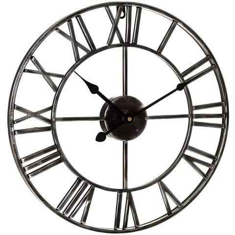 Zegar ścienny retro cyfry rzymskie LOFT śr. 50 cm - czarny Zegar ścienny retro cyfry rzymskie LOFT śr. 50 cm - czarny