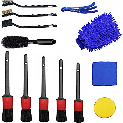 Zestaw akcesoriów detalingowych do czyszczenia samochodu - 15 el. Zestaw akcesoriów detalingowych do czyszczenia samochodu - 15 el.