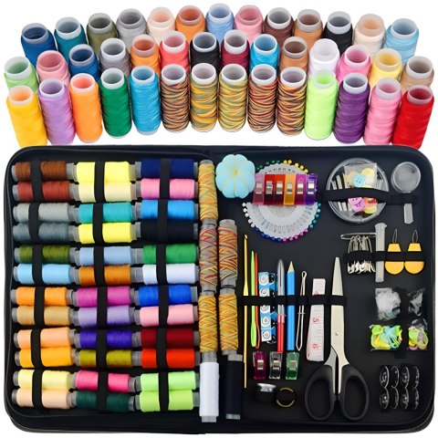 Zestaw do szycia przybornik krawiecki w etui - 226 el. Zestaw do szycia przybornik krawiecki w etui - 226 el.