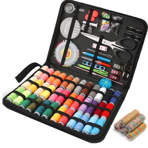 Zestaw do szycia przybornik krawiecki w etui - 226 el. Zestaw do szycia przybornik krawiecki w etui - 226 el.