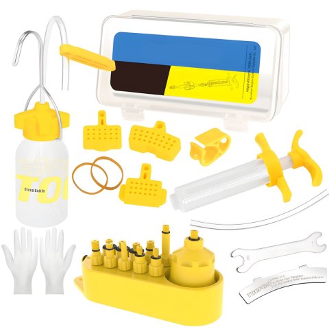 Zestaw narzędzi do odpowietrzania hamulców rowerowych Shimano Tektro - 30 el. Zestaw narzędzi do odpowietrzania hamulców rowerowych Shimano Tektro - 30 el.