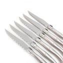Zestaw noży kuchennych ząbkowanych do steków grilla BBQ w bloku - 6 el. Zestaw noży kuchennych ząbkowanych do steków grilla BBQ w bloku - 6 el.