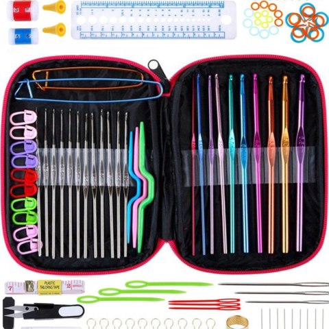 Zestaw szydełek metalowych w etui - 100 el. Zestaw szydełek metalowych w etui - 100 el.