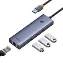 4w1 HUB adapter USB-A RJ45 - szary 4w1 HUB adapter USB-A RJ45 - szary