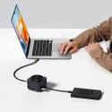 7w1 HUB z ładowarką bezprzewodową HDMI USB-A USB-C SD TF MagSafe 15W - czarny